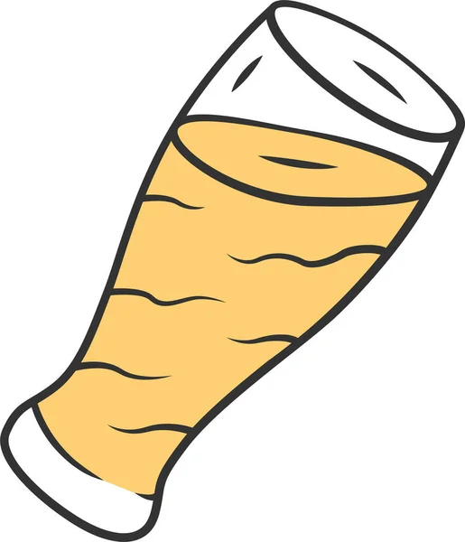 Bira Çubuğu Bira Simgesi Dolu Taslak Biçiminde — Stok Vektör