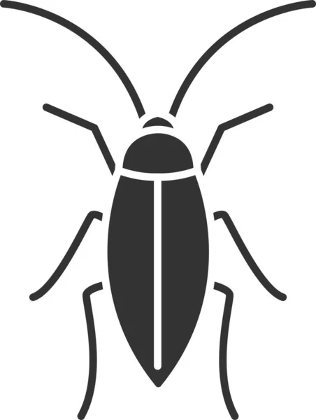 Ícone Bug Blattodea Animal Estilo Sólido — Vetor de Stock