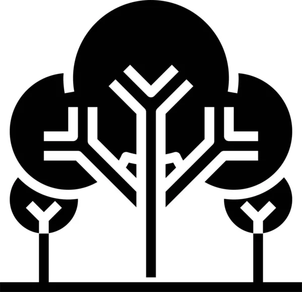 Екологічне Середовище Лісова Ікона Суцільному Стилі — стоковий вектор