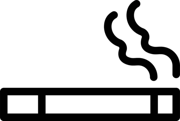 Pictogram Sigarettengeneesmiddel Gezondheidszorg Grote Lijnen — Stockvector