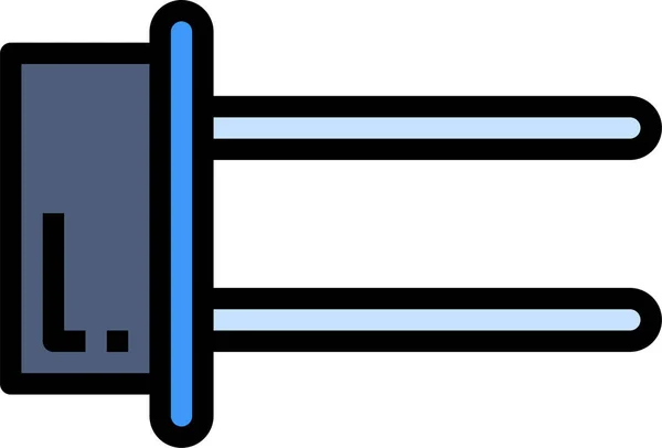 Icono Cristal Computadora Componente Estilo Contorno Lleno — Archivo Imágenes Vectoriales