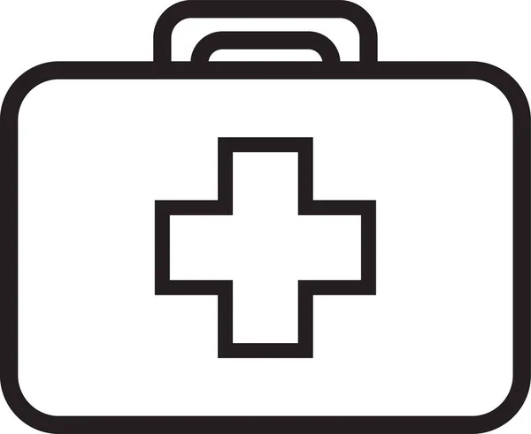 Ambulance Box Case Icon Outline Style — Stock Vector