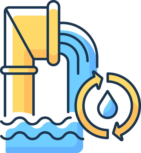 Ikona Ekosystemu Ochrony Wód — Wektor stockowy