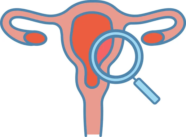 フルアウトラインスタイルの卵管メスアイコンの検討 — ストックベクタ