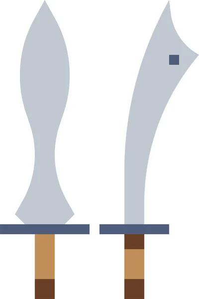 Cultures Dagger Education Icon Flat Style — 图库矢量图片