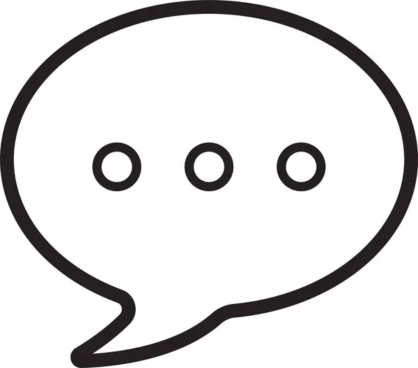 Bubble Chat Symbol Outline Stil — Stockvektor