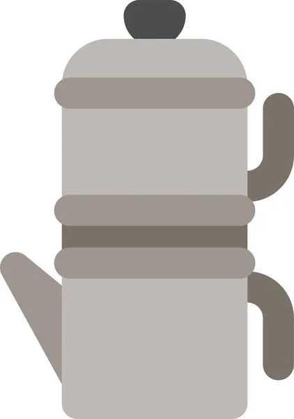 Cafetera Cafetera Flip Icono Olla Estilo Plano — Vector de stock