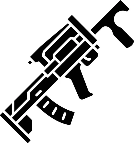 Groza Gun Multiplayer Icoon Militair Oorlog Categorie — Stockvector