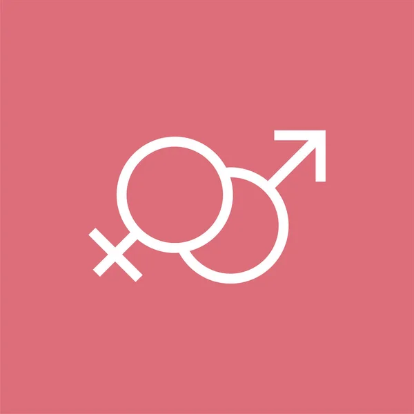 Couple Female Male Icon Badge Style — Stock Vector
