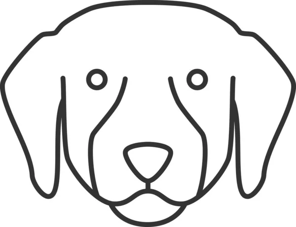 Иконка Собаки Собачки Стиле Наброска — стоковый вектор