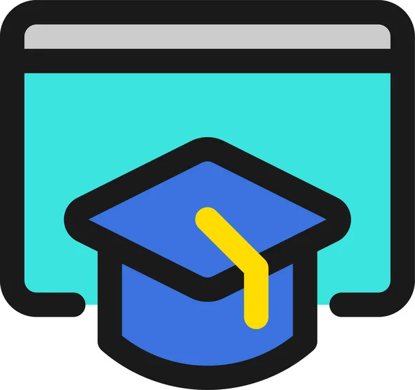 Ícone Educação Pós Graduação Online —  Vetores de Stock