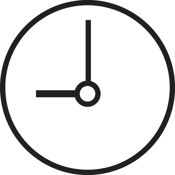 Reloj Tiempo Reloj Icono Estilo Esquema — Vector de stock