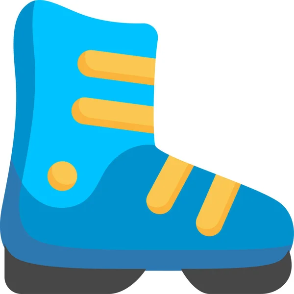 Boots Ski Winter Icon — Stock Vector