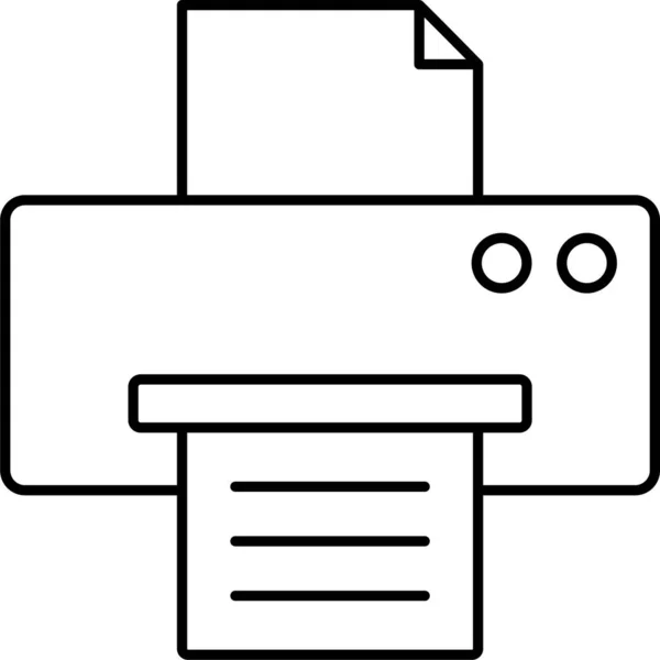 Ícone Impressão Papel Fax —  Vetores de Stock