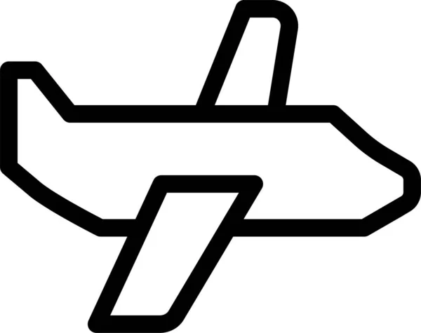 Иконка Автоматического Самолета Стиле Наброска — стоковый вектор