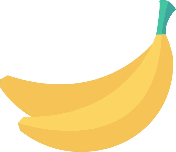 Ícone Fruta Comida Banana Estilo Plano —  Vetores de Stock