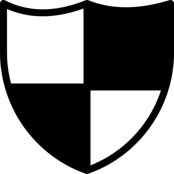 Sicherheitssymbol Für Antivirus Schutz Solidem Stil — Stockvektor
