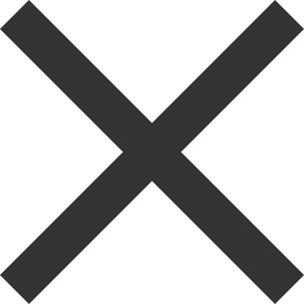 Kreuzsymbol Umrissstil Schließen — Stockvektor
