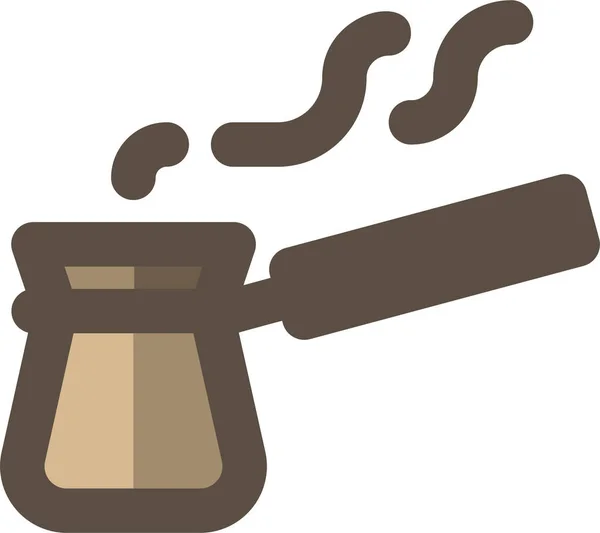 Koffiezetter Koffiezetapparaat Pictogram Gevulde Outline Stijl — Stockvector