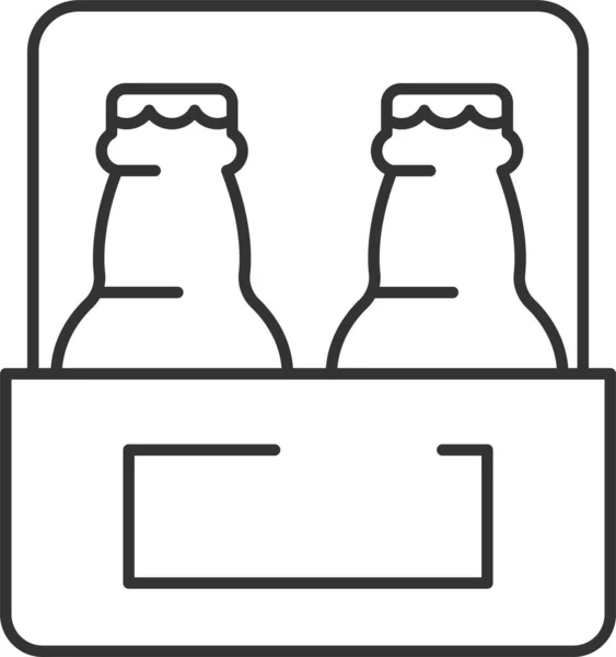 Takeaway Ícone Pub Cerveja Estilo Esboço —  Vetores de Stock