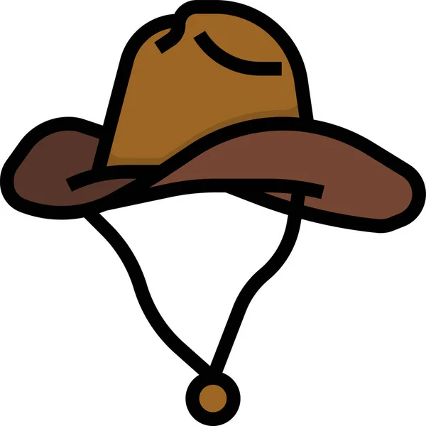 Vaquero Moda Sombrero Icono — Vector de stock