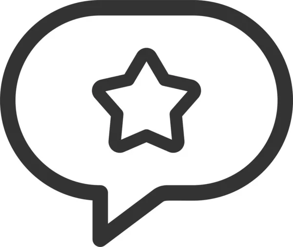 Chat Favorito Como Icono Estilo Esquema — Vector de stock
