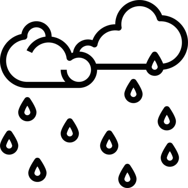 Ikona Lekkiej Meteorologii Deszczowej — Wektor stockowy