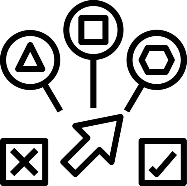Wahl Reihenfolge Symbol — Stockvektor
