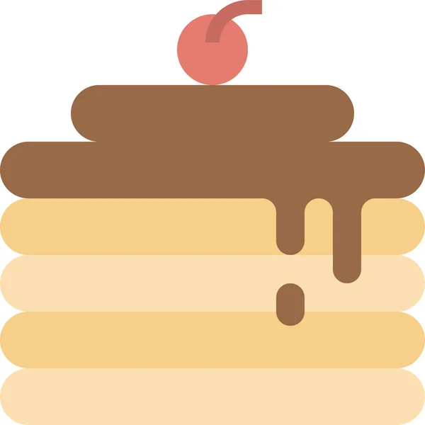 Pastel Panadería Icono Cereza Categoría Bebidas Alimenticias — Vector de stock