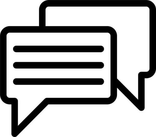 Bubble Chat Gesprek Pictogram Grote Lijnen Stijl — Stockvector