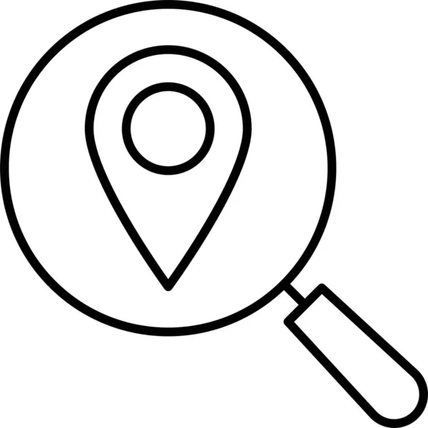 Buscar Mapa Ubicación Icono — Vector de stock