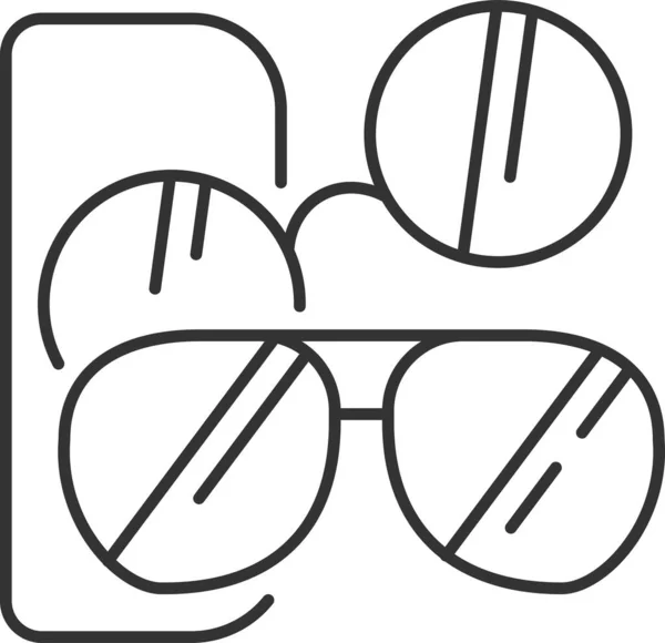 Glasögon Nyanser Solglasögon Ikon — Stock vektor