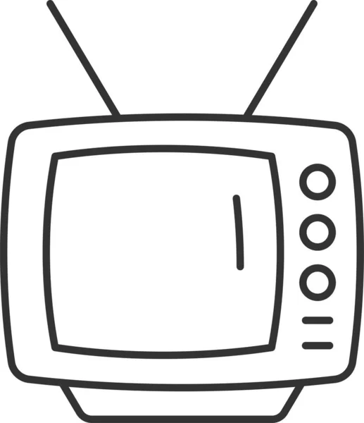 Television Retro Screen Icon — Stock Vector