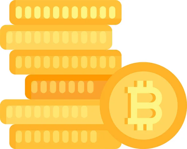 Криптовалютные Деньги Bitcoin — стоковый вектор