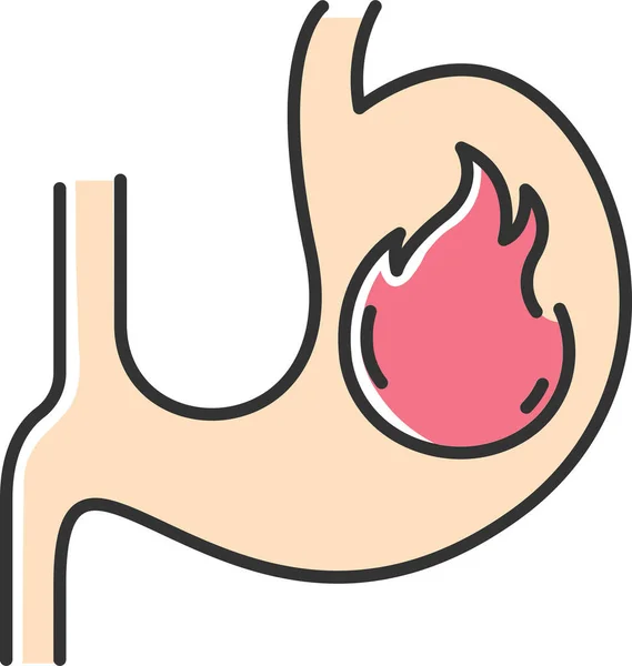 Ache Acid Reflux Digestive Icon Hospitals Healthcare Category — Stock Vector
