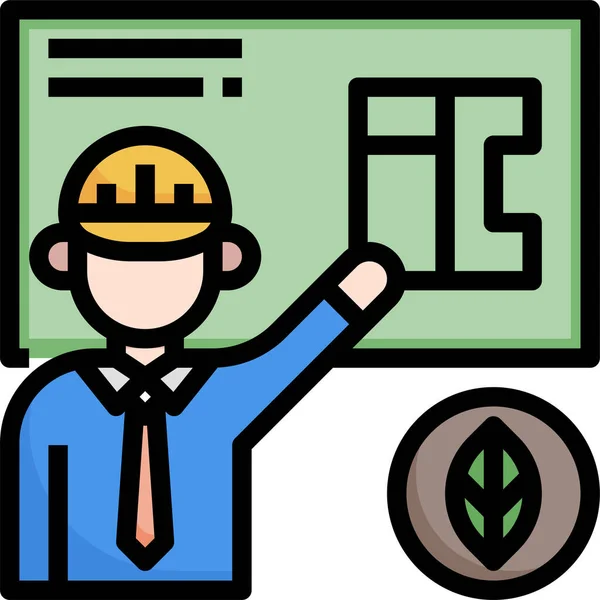 Groene Constructie Huis Icoon — Stockvector