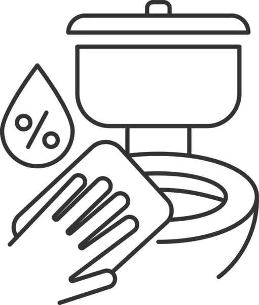 Assainissement Nettoyage Des Surfaces Icône Désinfection Des Toilettes — Image vectorielle