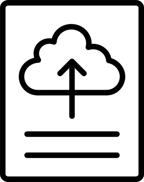 Ícone Arquivo Documento Nuvem — Vetor de Stock