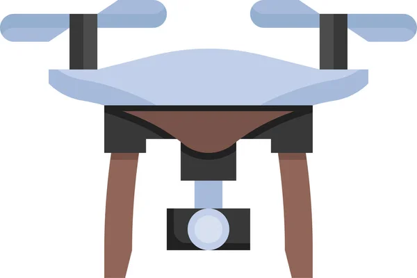 Dron Kuadkopter Kamera Simgesi — Stok Vektör