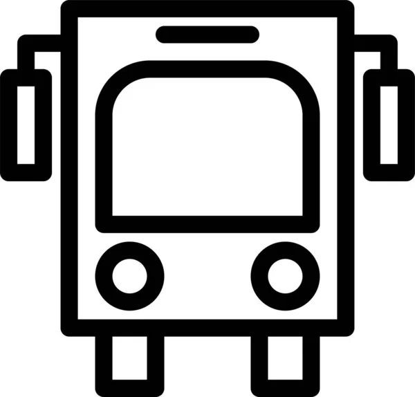 Auto Bus Public Icon Outline Style — Stock Vector