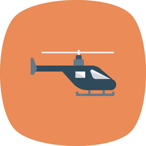 Auto Helicóptero Ícone Avião Estilo Plano —  Vetores de Stock