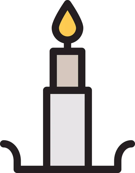 Значок Лампы Зажигания Свечи Стиле Заполненного Контура — стоковый вектор