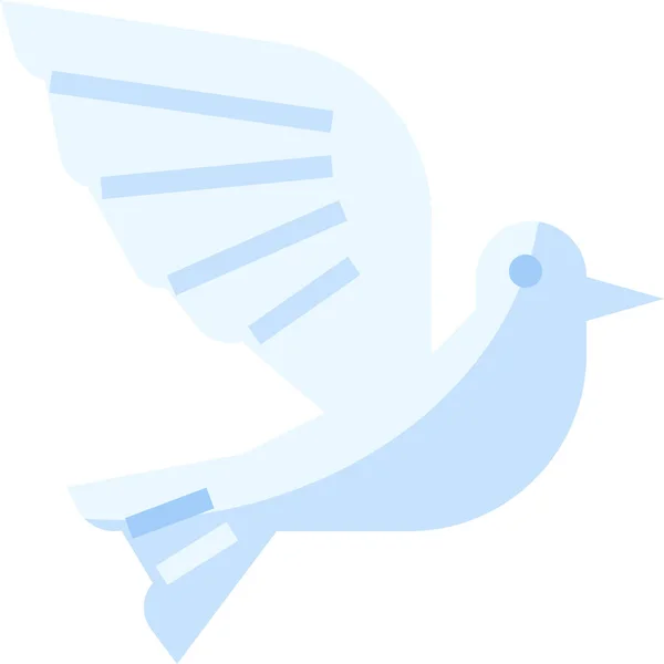Животные Птица Голубя Икона Плоском Стиле — стоковый вектор