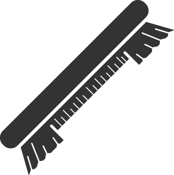 Billiard Brush Equipment Icon Solid Style — 图库矢量图片