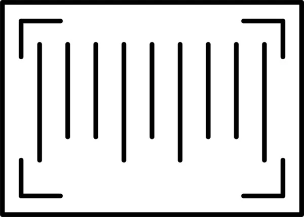 Icona Del Lettore Etichette Codice Barre Stile Contorno — Vettoriale Stock