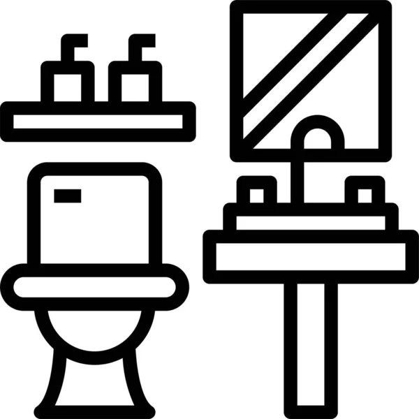Іконка Меблів Ванної Кімнати — стоковий вектор