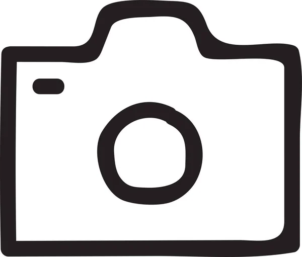 Camera Vast Leggen Digitaal Pictogram Handgetrokken Stijl — Stockvector