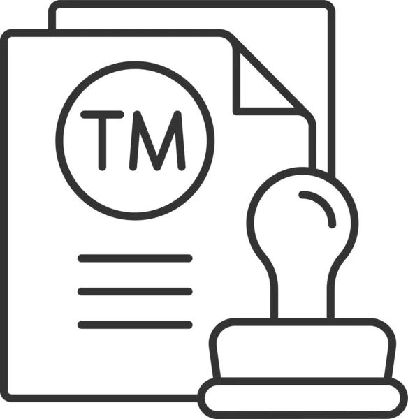 Marque Entreprise Timbre Icône — Image vectorielle