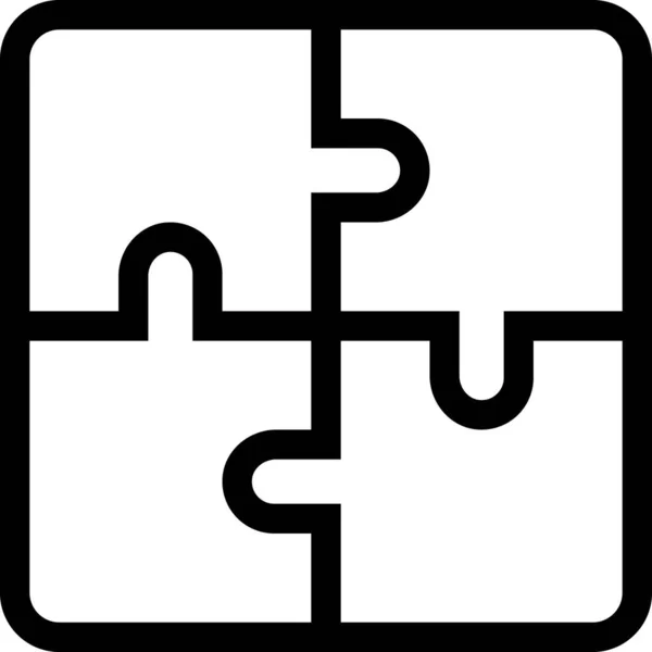 Ikona Puzzle Řešení Skládačky — Stockový vektor