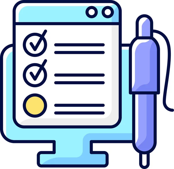 Form Checklist Question Icon — Stock Vector